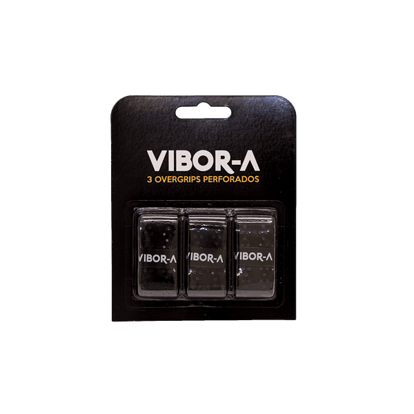 Vibor-A Blister 3 Pack Overgrips Pro Perf Black