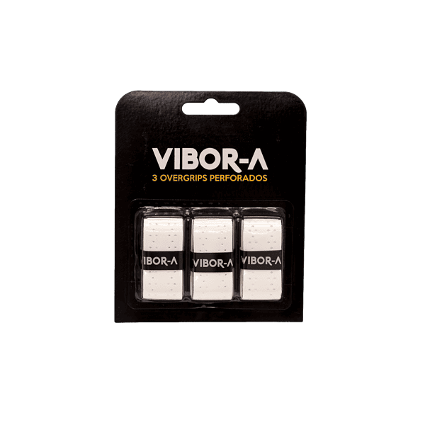 Vibor-A Blister 3-Pack Overgrips Pro Perf White Grip